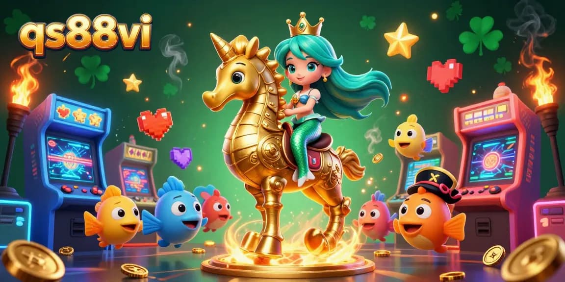 Engage with thrilling gameplay at qs88vi, featuring a vibrant underwater casino scene with a mermaid and seahorse.