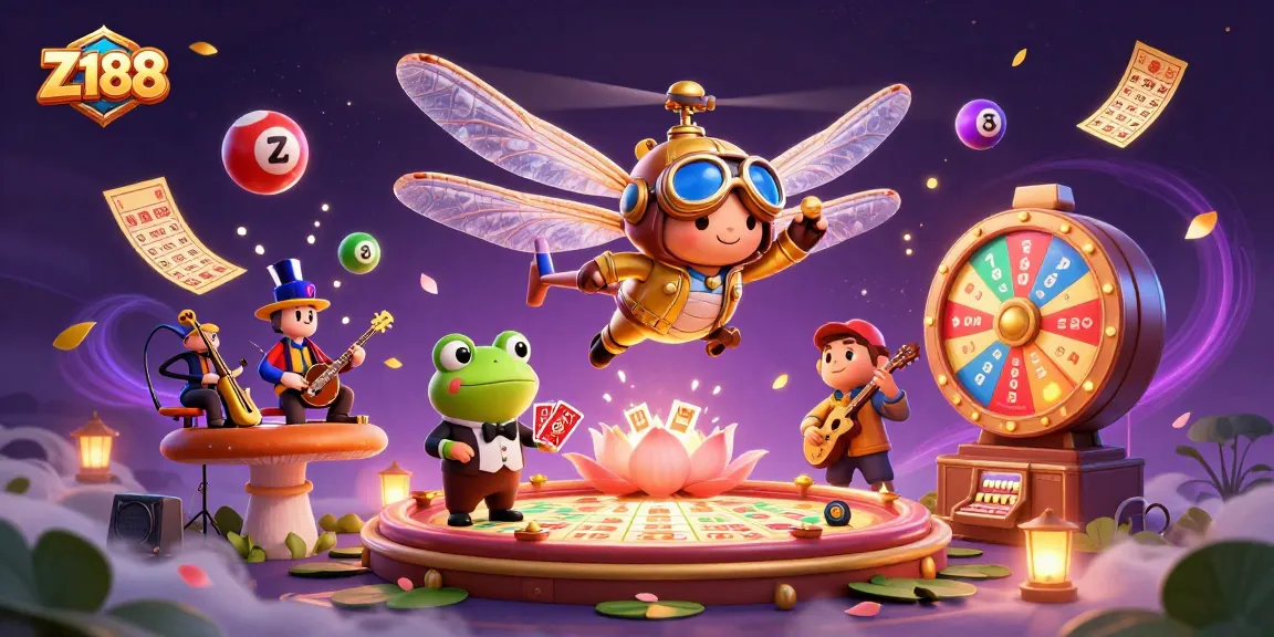 Experience thrilling gaming with Z188 at a vibrant lily pad casino, where fun meets chance!