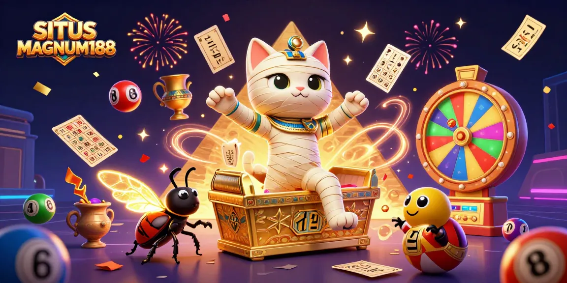SITUS MAGNUM188 brings vibrant lottery action to life with a captivating 3D illustration.