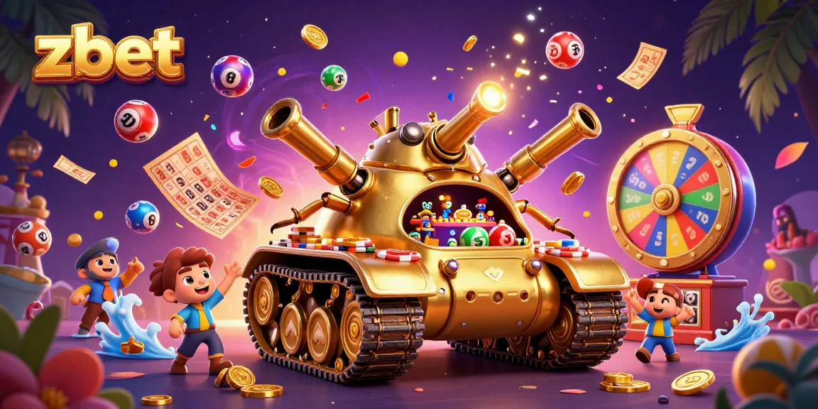 Witness the excitement of zbet's miniature casino scene in a vibrant 3D illustration.
