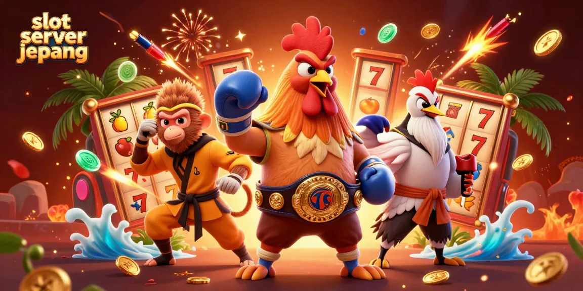 Experience thrilling action at slot server jepang with exciting 3D characters and casino elements.