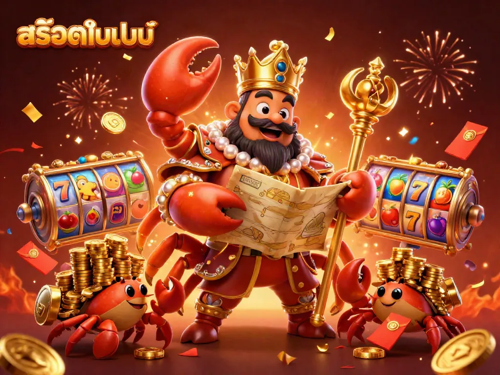 Experience thrillingสล็อตออนไลน์ action with a grand golden crab emperor and dynamic gaming elements.