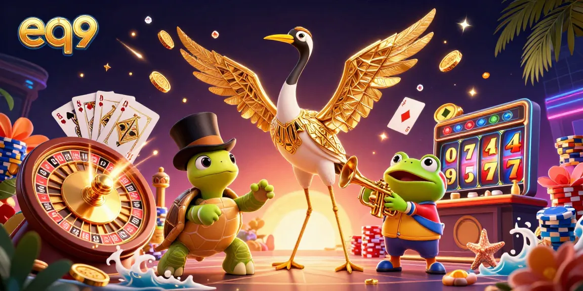 Experience thrilling gameplay at eq9 casino with vibrant elements like slot machines and poker.