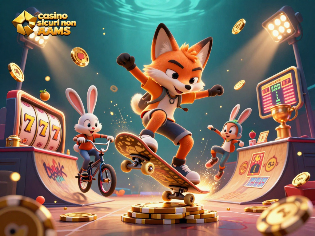 Gioca ai casino sicuri non AAMS con un vulcano di chip d'oro e creature fantastiche.