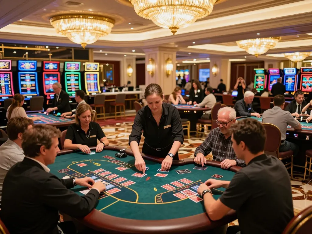 Players enjoying strategic gameplay at rr88 casino, immersive atmosphere with engaging activities.