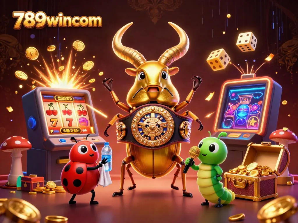Experience thrilling gaming with 789wincom in this vibrant casino scene featuring dynamic characters and elements.