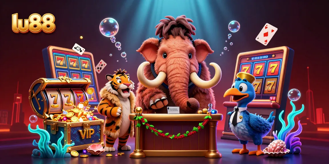 Experience thrilling gameplay at lu88 with vibrant 3D casino elements and dynamic characters amid a captivating scene.