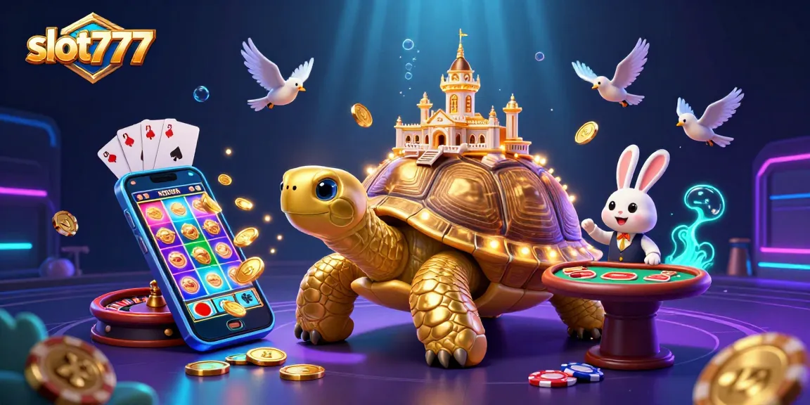 Experience winning with slot777 in a vibrant casino world filled with golden coins and lively characters.
