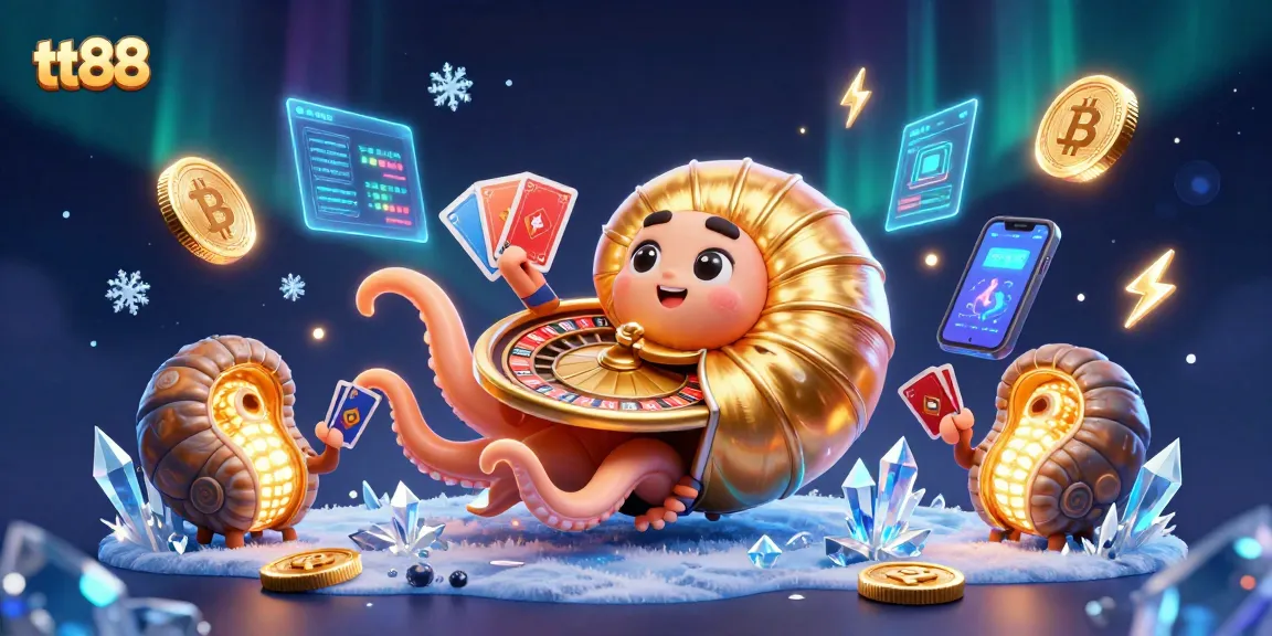 Engage in thrilling casino fun with the tt88 nautilus roulette and glowing crypto coins.