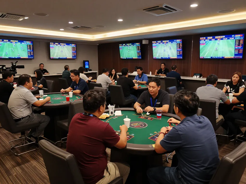 Engaging atmosphere of a sports betting lounge featuring kèo nhà cái 88 displays and enthusiastic bettors