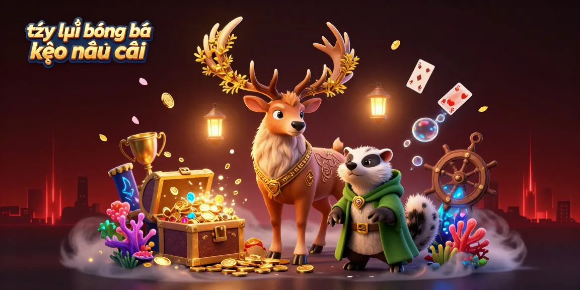 Engage with tỷ lệ bóng đá kèo nhà cái through vibrant sports betting elements and animated characters.