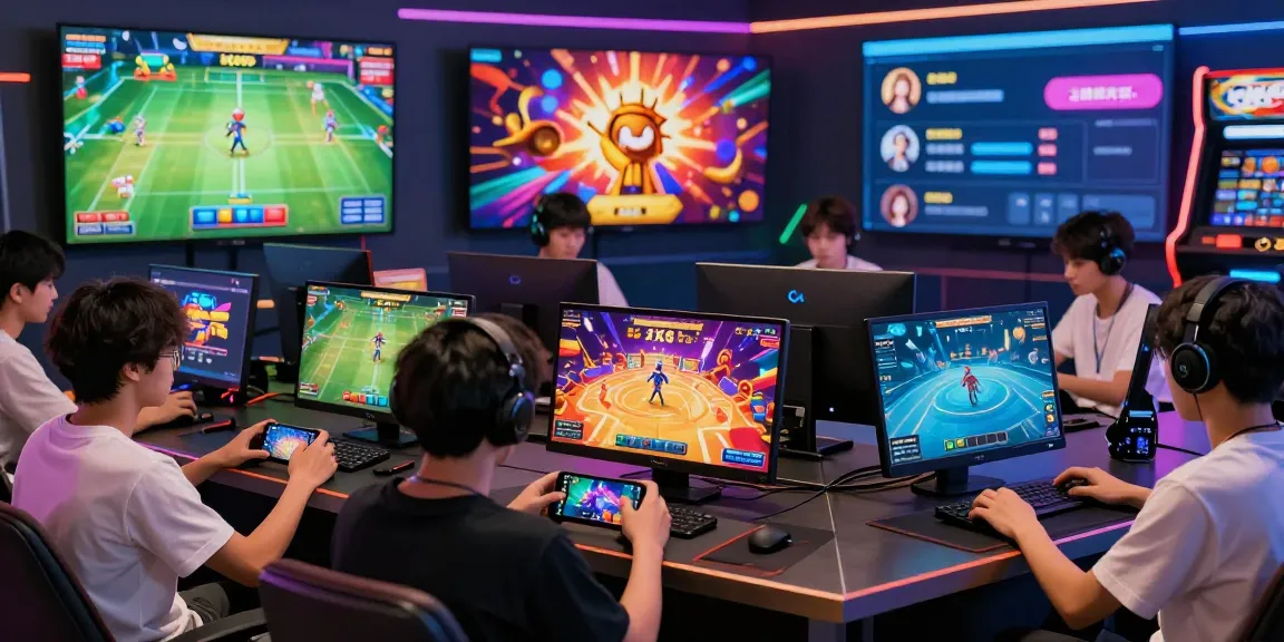 Diverse players enjoying the XX88 online gaming platform, showcasing modern tech and vibrant atmosphere.