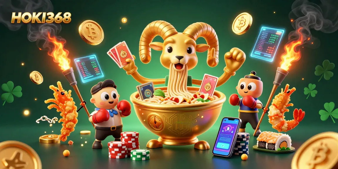 Join the excitement with HOKI368 in this lively 3D illustration of casino gaming fun!