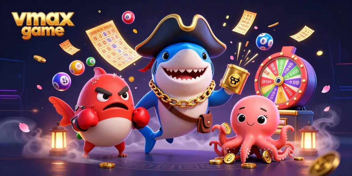 Engage with the vmax game featuring vibrant characters and exciting gambling elements in a dynamic casino scene.
