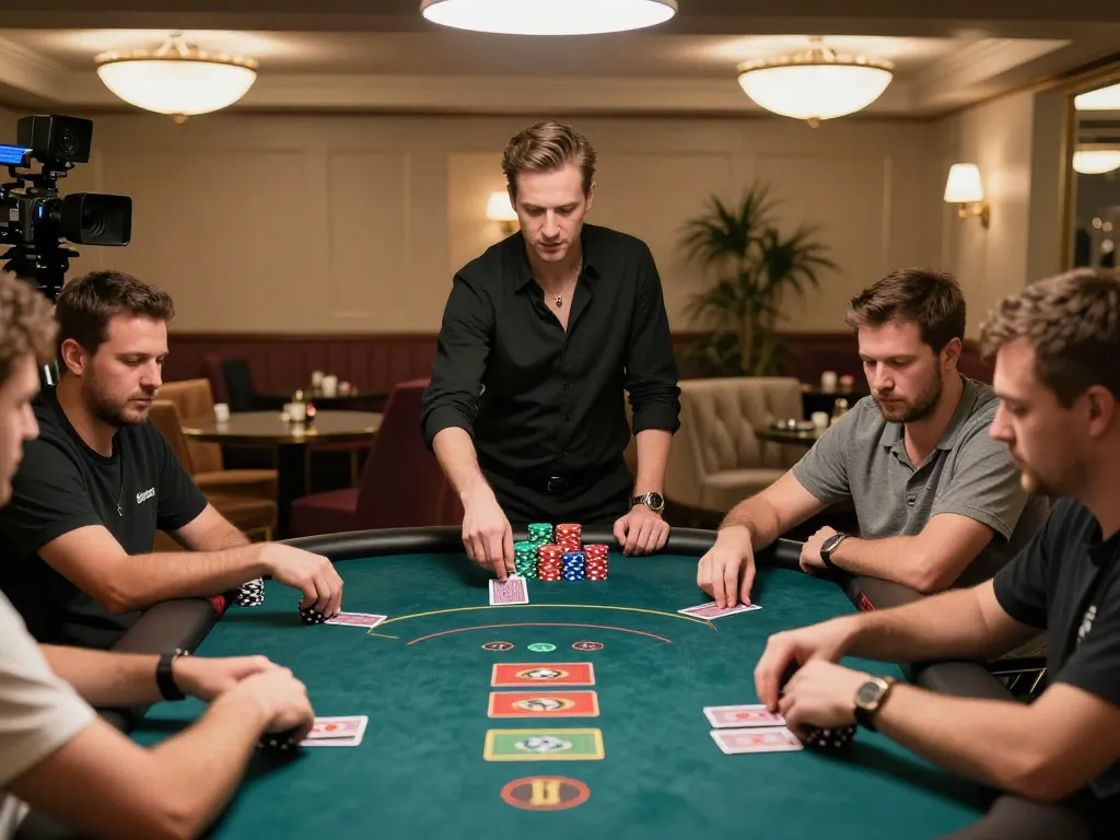 Players engaging in high-stakes poker at 789winlem casino with lively action and strategic gameplay.