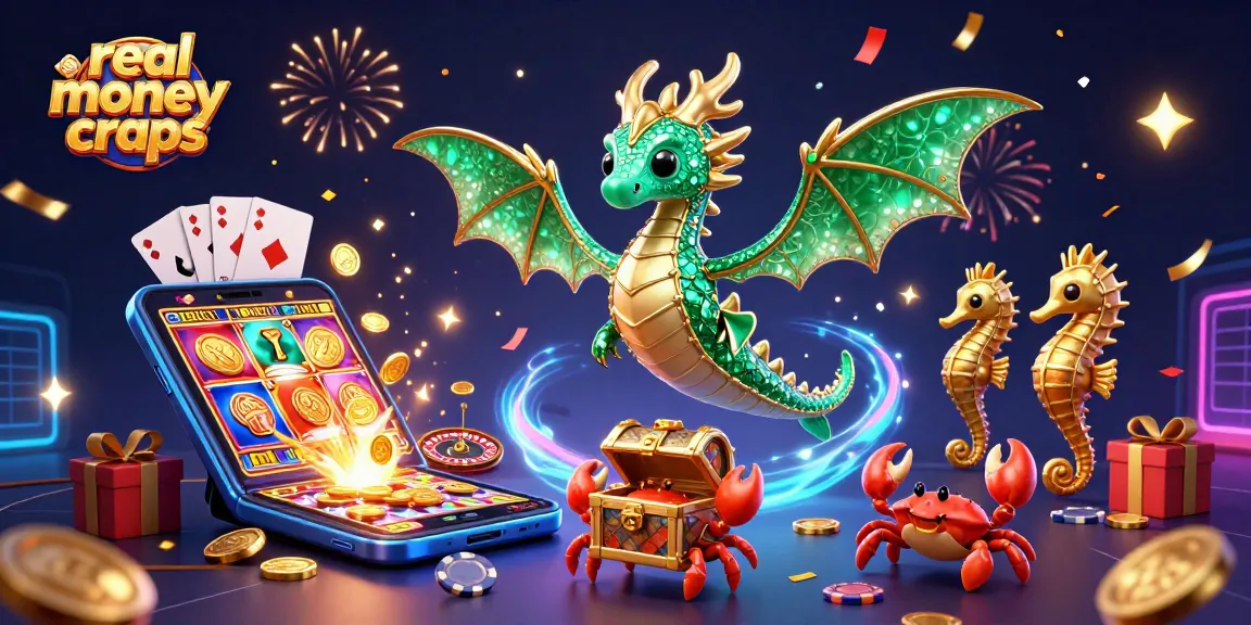Experience the thrill of real money online craps with vibrant gaming elements and characters.