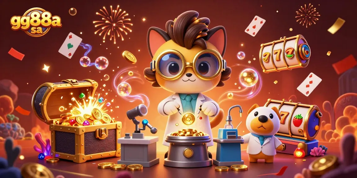 Experience the thrill of winning at gg88a sa with dynamic characters in a vibrant casino-themed scene.