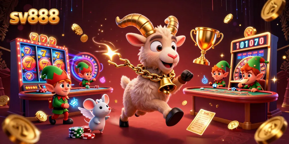 Engage with sv888's thrilling casino experience featuring a festive Krampus and lively gameplay.