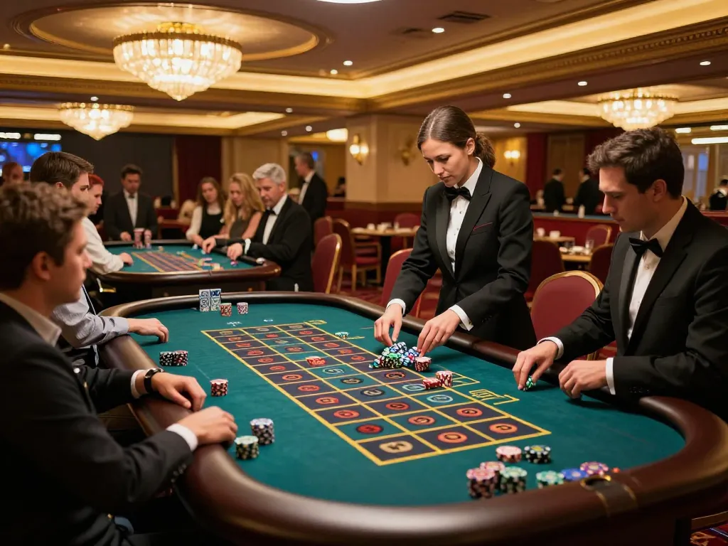 Players at a roulette table enjoying high-stakes gaming action at 789 casino.