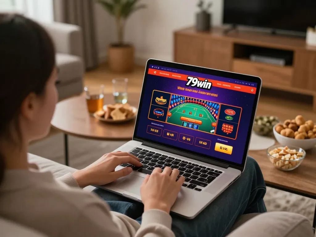 Experience thrilling gameplay at 79win with live dealer games on a cozy home setup