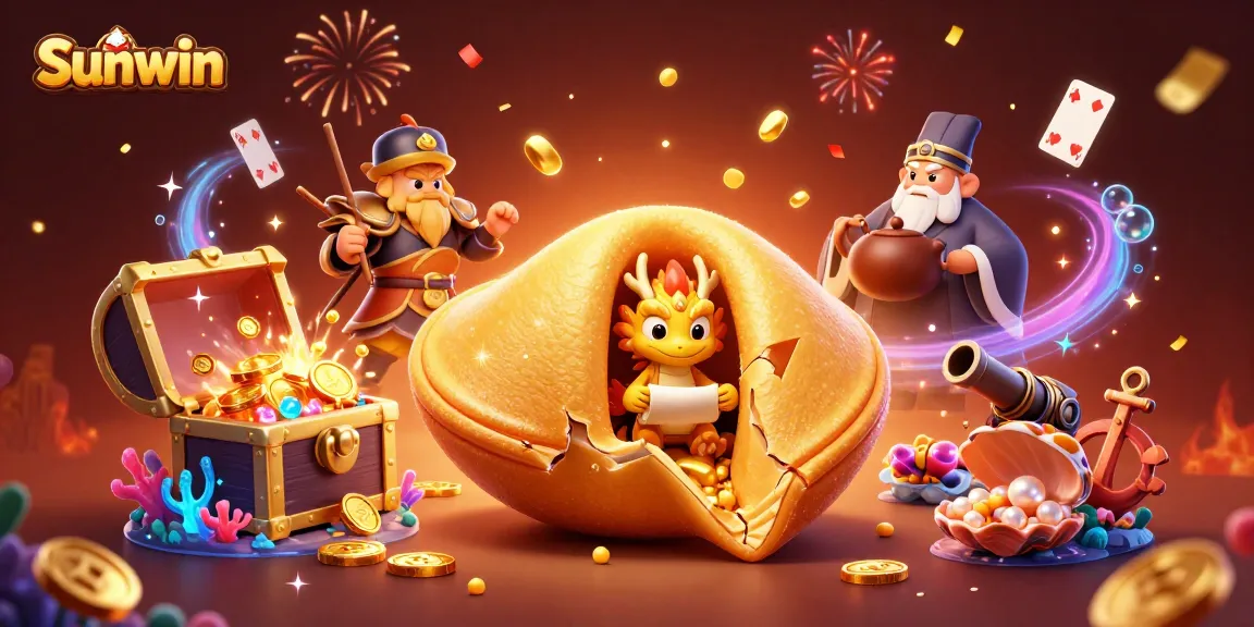 Engage in Sunwin's thrilling casino adventure featuring gold-filled themes and vibrant characters.