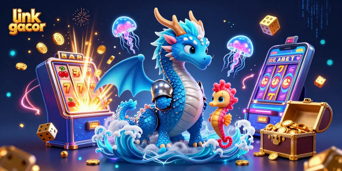 Experience the excitement of slot games with link gacor in this vibrant 3D casino illustration.