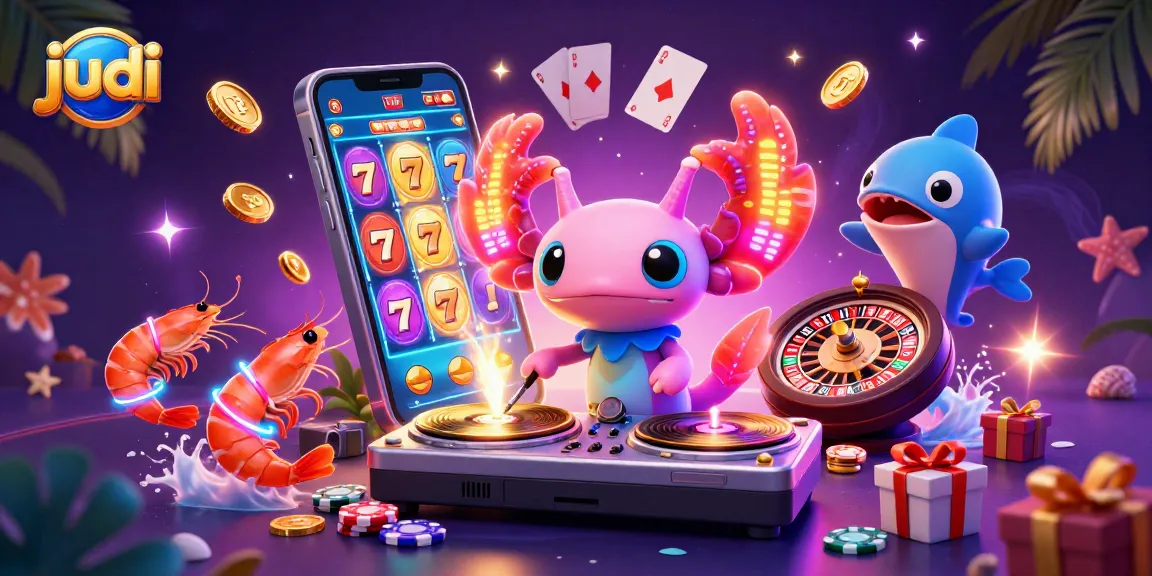 Engage in judi with colorful slot game elements and vibrant underwater casino scene.