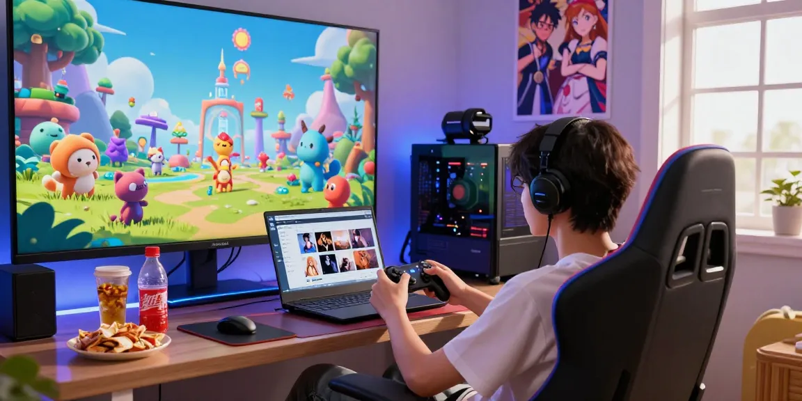 Engaging gaming scene highlighting hentai games on Lewdspot with colorful environments and characters.