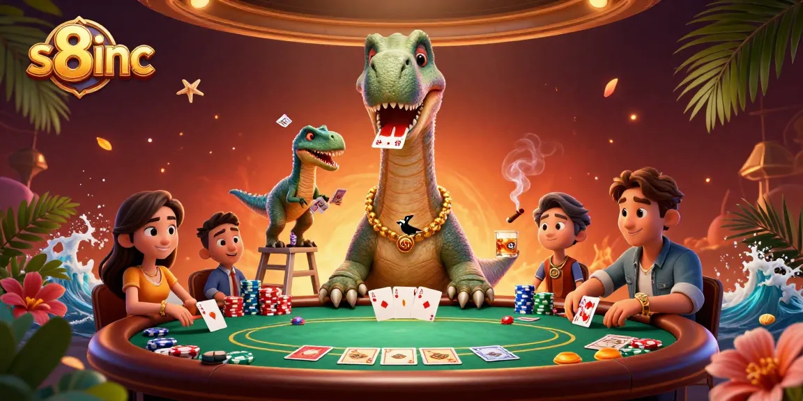 Experience thrilling gameplay at s8inc with a vibrant 3D casino scene featuring exciting characters.