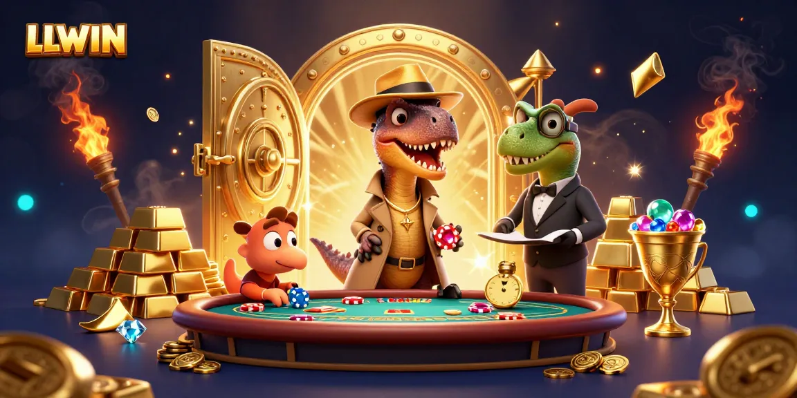 Experience thrilling casino action at LLWIN with a velociraptor card counter and dynamic riches!